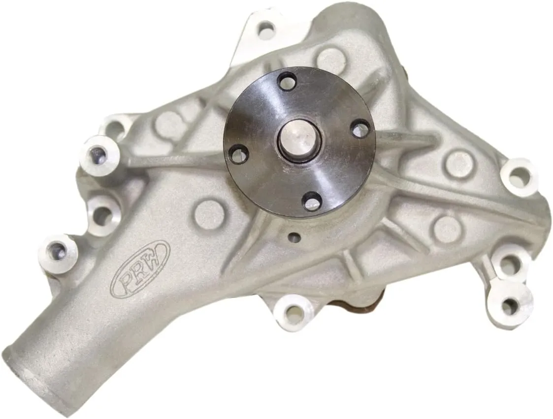 1435001 Performance Quotient 5/8" Pilot shaft As-Cast High Flow Long-Style Aluminum Water Pump for Chevy SB 1969-87