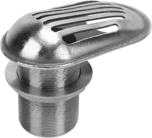 316 Stainless Steel Marine Boat Intake Strainer, Thread Thru Inlet Filter Pump Fitting Water Outlet Hose Pipe Pickup, Robust Scoop Hardware MJS023 for Yacht Kayak