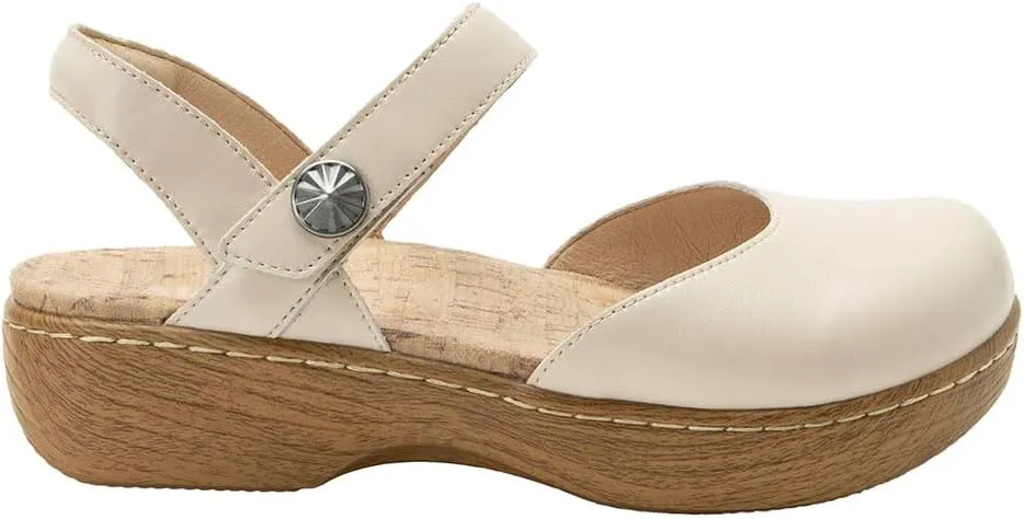 Alegria Women's Opal Leather Shoes with Slingback Open Back Sandals