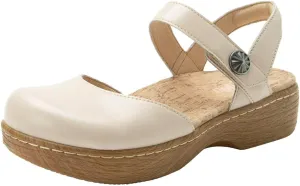 Alegria Women's Opal Leather Shoes with Slingback Open Back Sandals