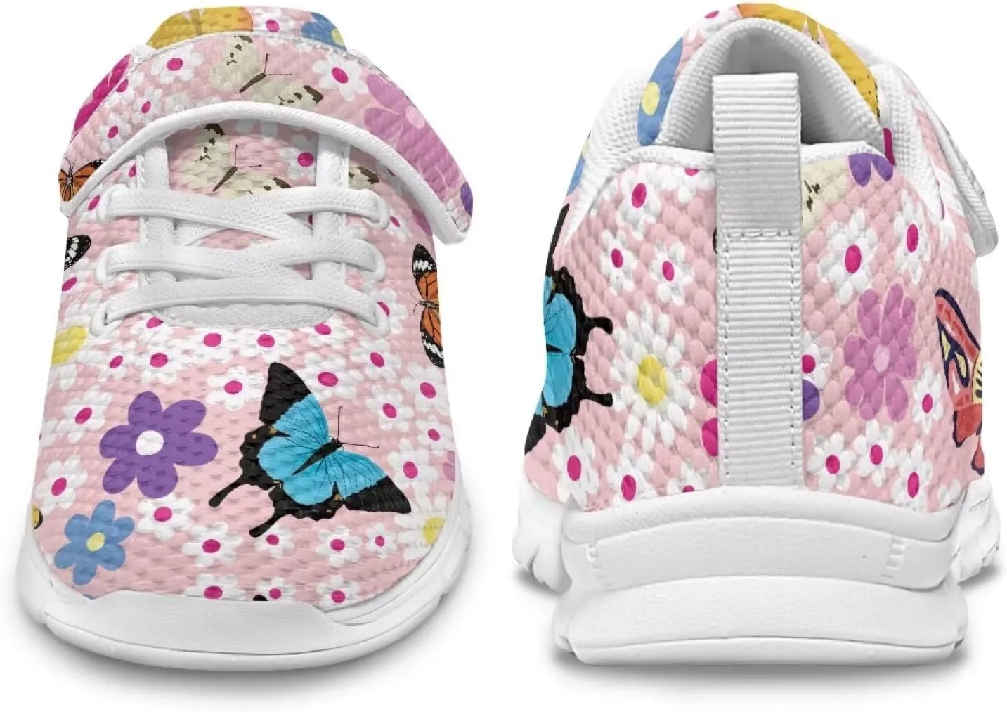 Athletic Sneaker for Boys,Girls Non-Slip Mesh Sneakers with White Sole,Children's Single Buckle Sneakers as Gifts