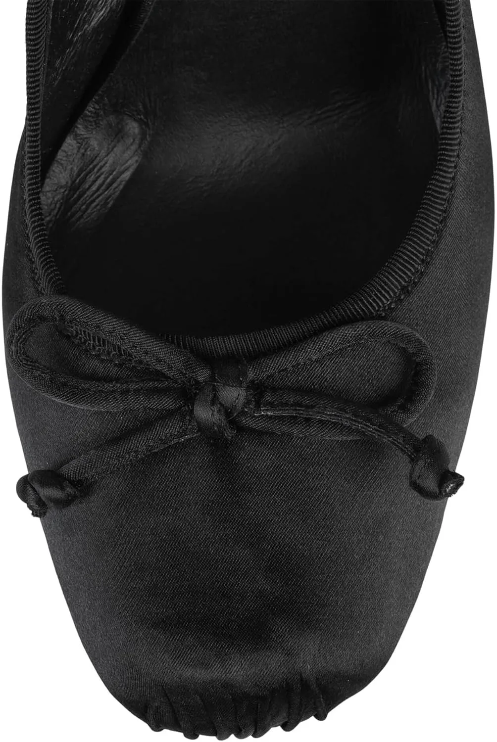 Ballet Heels for Women with Lace up Bows Closed Toe Mary Jane Heels Comfortable Square Toe Womens Ballerina Pumps Casual Dress Shoes for Women Dressy.