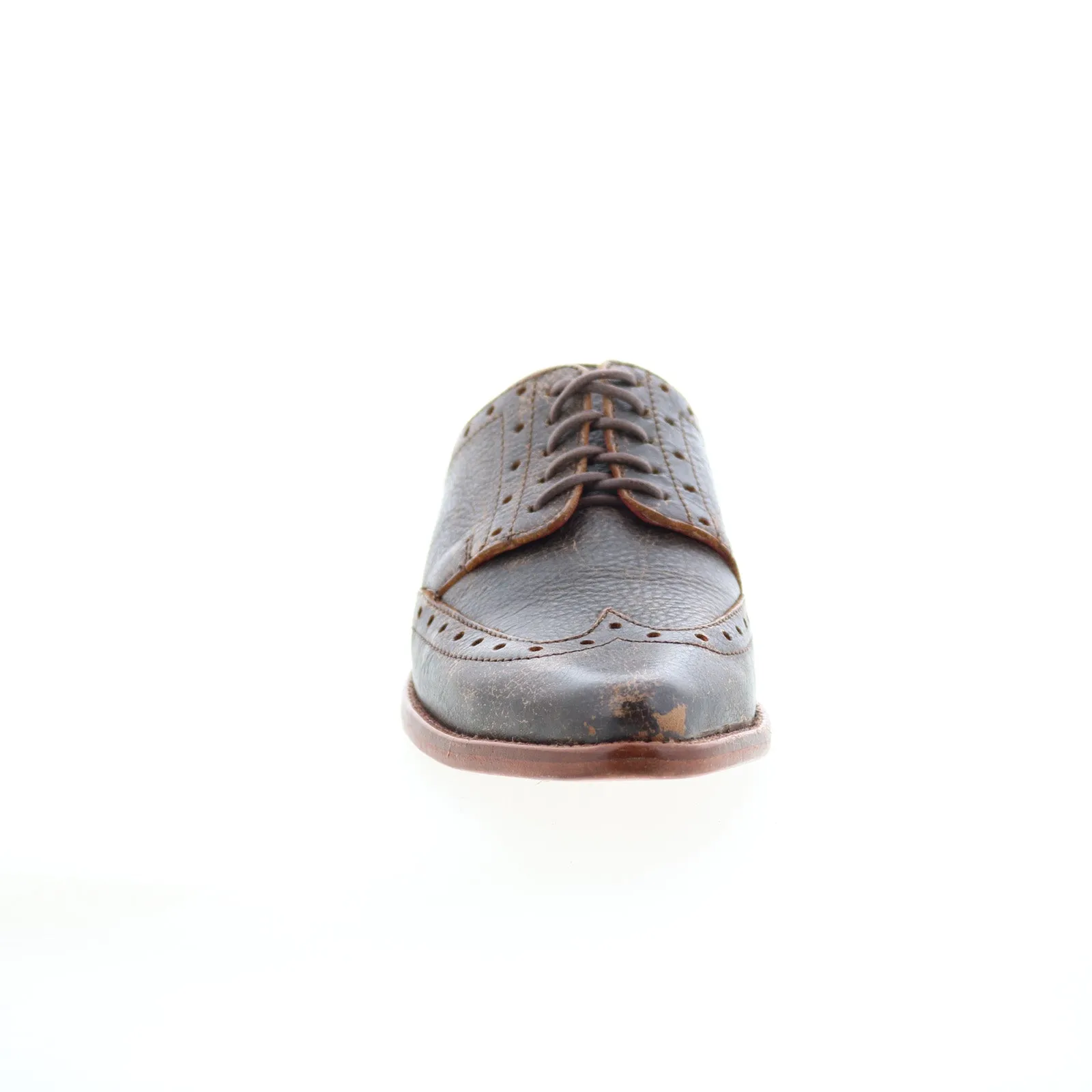 Bed Stu Mickie F373172 Womens Brown Leather Slip On Mule Flats Shoes