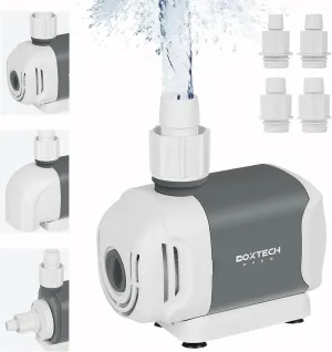 Boxtech Fish Tank Water Pump - Ultra Quiet 660 GPH Submersible Water Pump, 45W 9.84FT High Lift Fountain Water Pump with 3 Nozzles for Aquarium Pond, Outdoor Ponds, Statuary Hydroponic