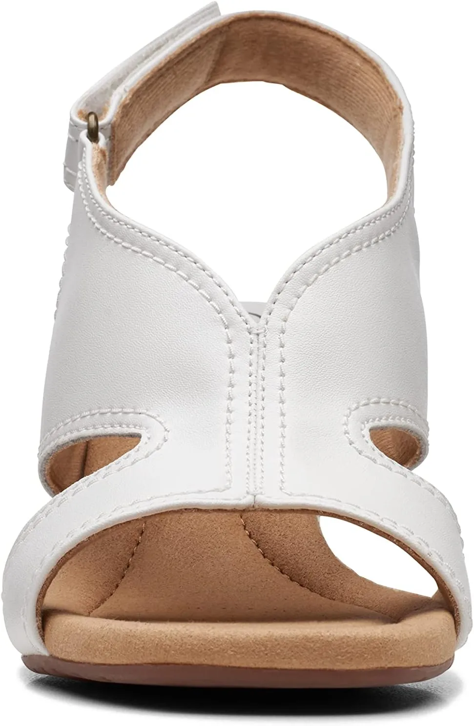 Clarks Womens Kyarra Aster Leather Wedge Sandals