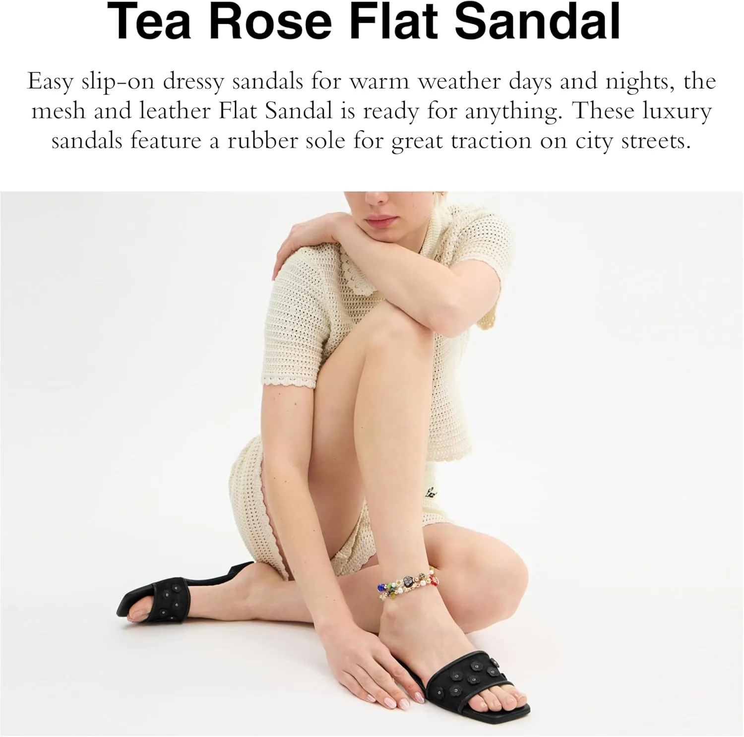Coach Women's Tea Rose Flat Sandal Platform