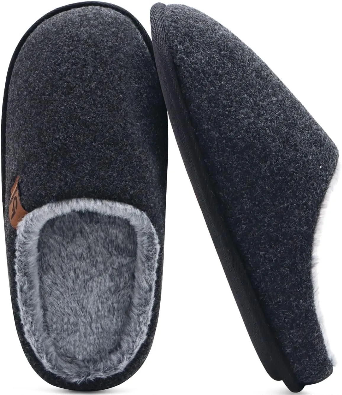 COFACE Unisex Mens Womens Cozy Memory Foam Scuff Slippers Casual Slip On Warm House Shoes Indoor/Outdoor Sandal Slippers With Arch Support Rubber Sole Size 4-15