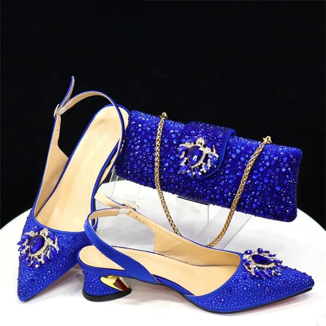 Crystal Embellished High Heel Sandals Clutch Garden Party Evening