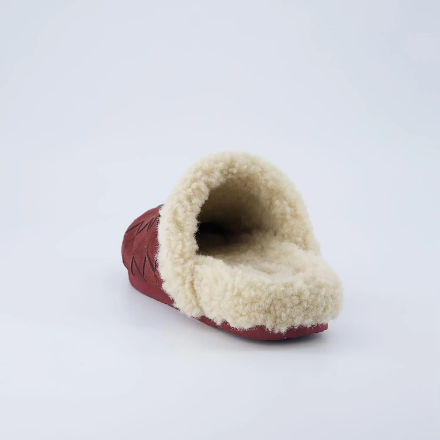 CUSHIONAIRE Cliché Genuine Suede Woven Mule Slippers for Women Indoor and Outdoor - Slip On Faux Fur Lining Women Footwear for Comfort