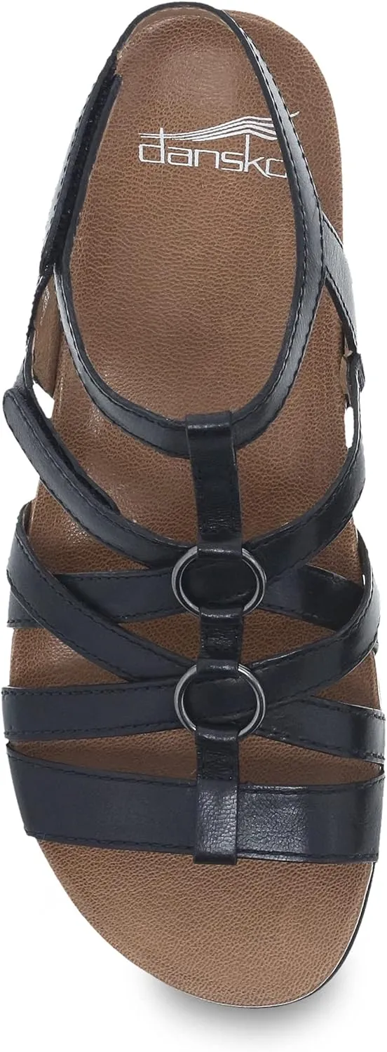 Dansko Jolene Adjustable Gladiator Sandal for Women – Leather Linings and Uppers for All-Day Comfort – Dual Density EVA Footbed and Lightweight Rubber Outsole for Long-Lasting Wear