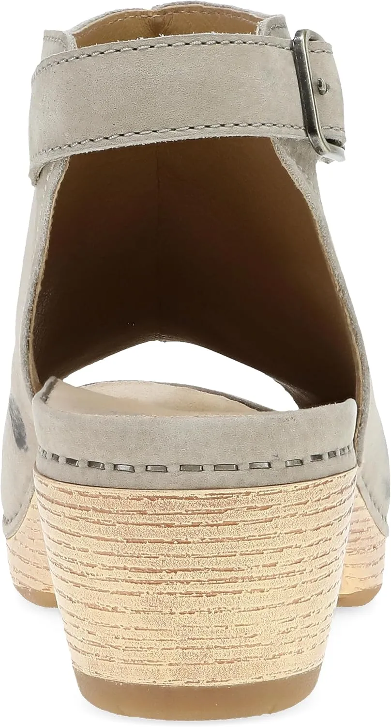 Dansko Lizzy Peep-Toe Booties for Women - Linings from Recycled Materials and Leather for Breathability- Lightweight Rubber Outsole for Long-Lasting Wear