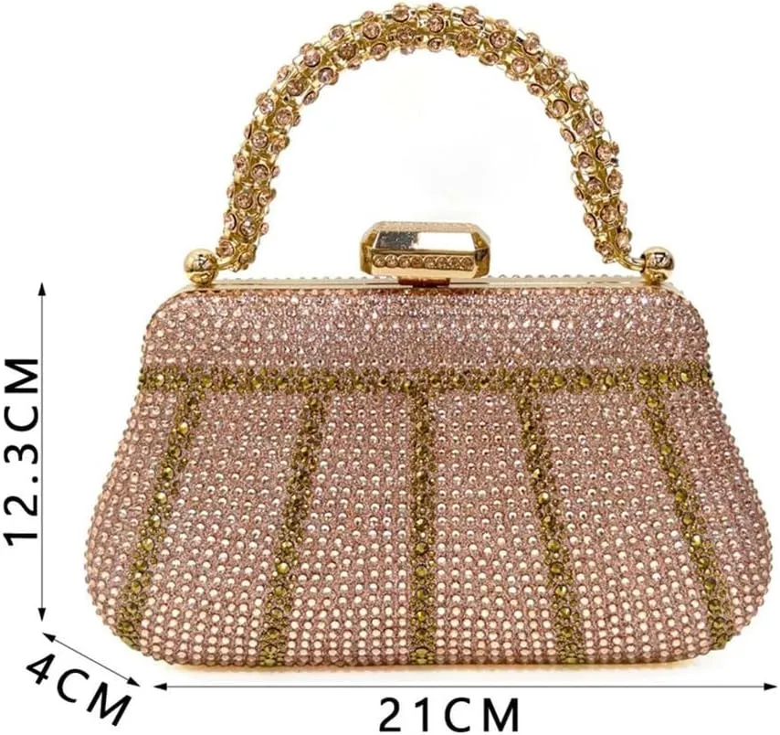 Diamond Encrusted Party Pumps Evening Bag Mature Elegant Womens Sandals