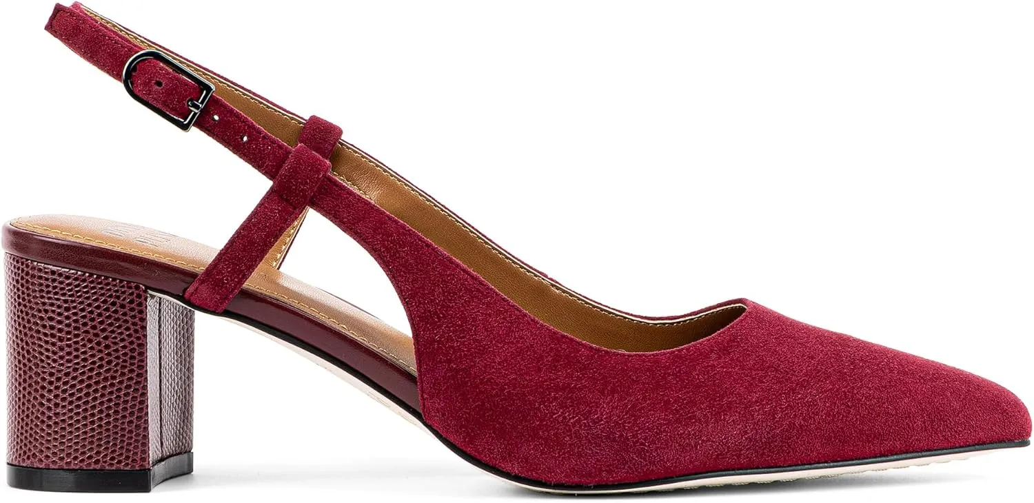 Donald Pliner Women’s SHANIE Slingback Pump Heel, 2" Block Heel Shoes for Comfort, Women’s Heels with Padded Insole