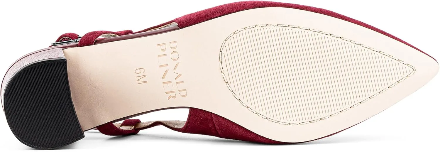 Donald Pliner Women’s SHANIE Slingback Pump Heel, 2" Block Heel Shoes for Comfort, Women’s Heels with Padded Insole