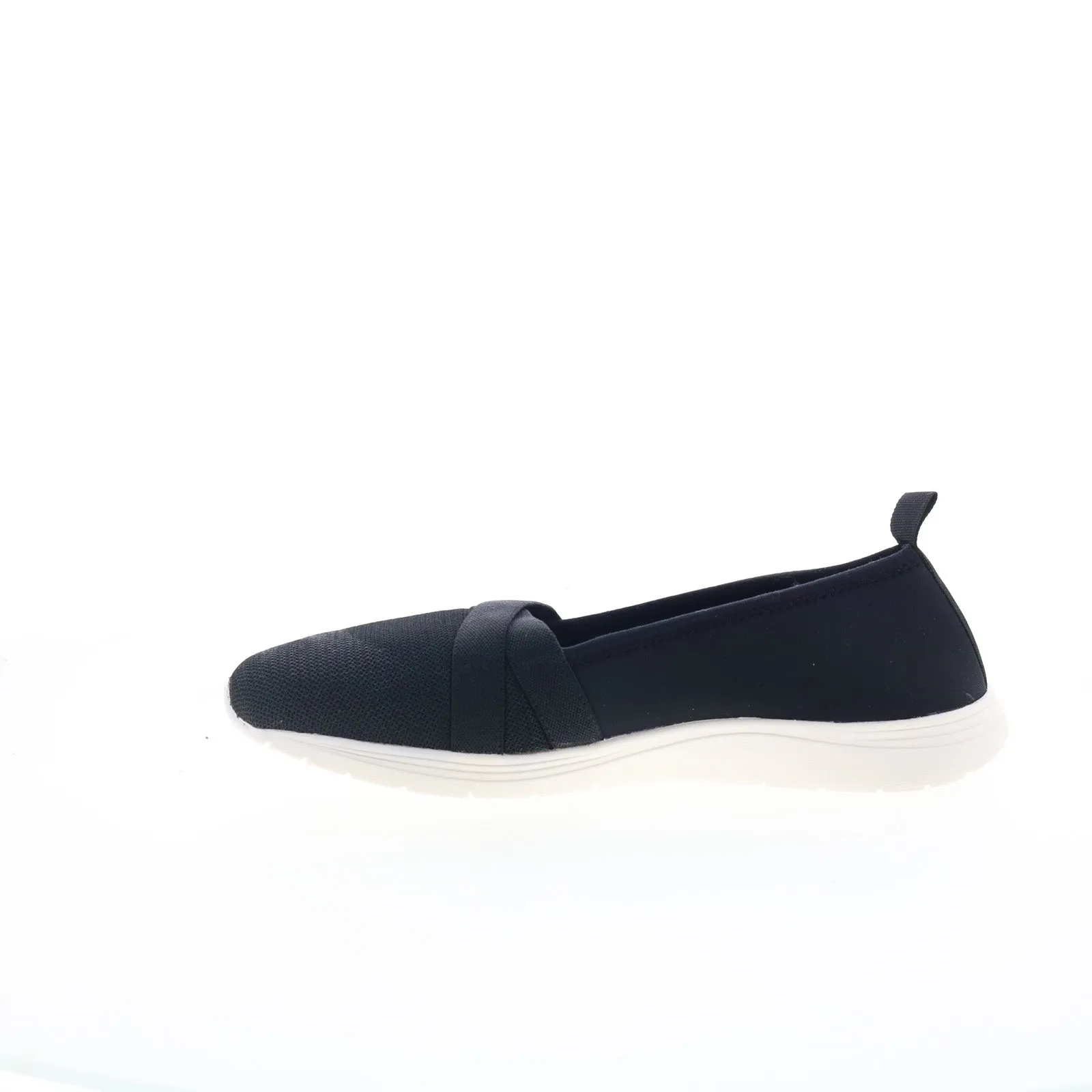 Easy Spirit Lorie 2 SELORIE2 Womens Black Wide Mesh Loafer Flats Shoes