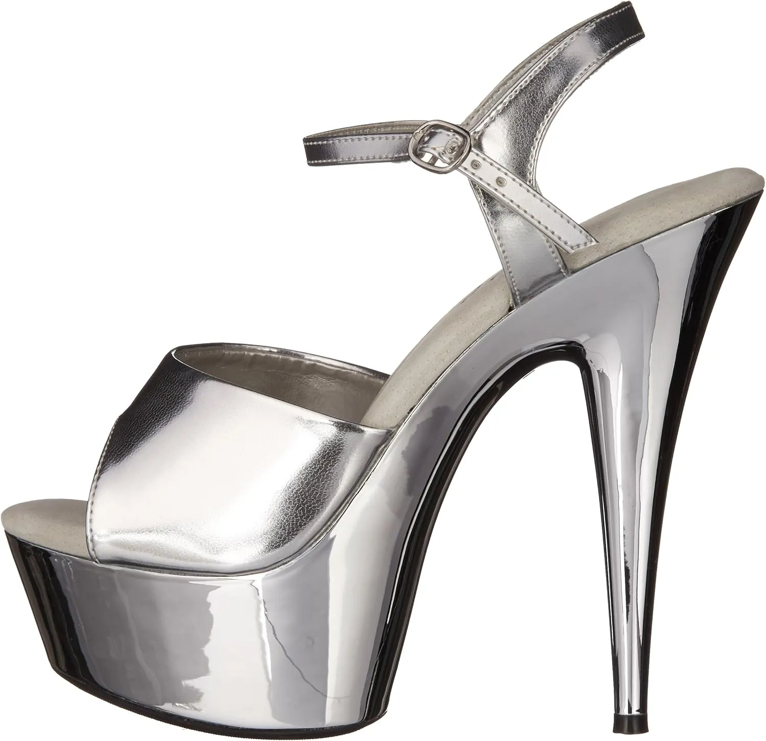 Ellie Shoes Women's 609-CHROME Platform Sandal