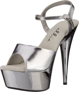 Ellie Shoes Women's 609-CHROME Platform Sandal