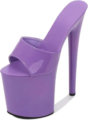 F&A LOVING Women's Platform Slide 8 inch Heel Stiletto Sandal Shoes