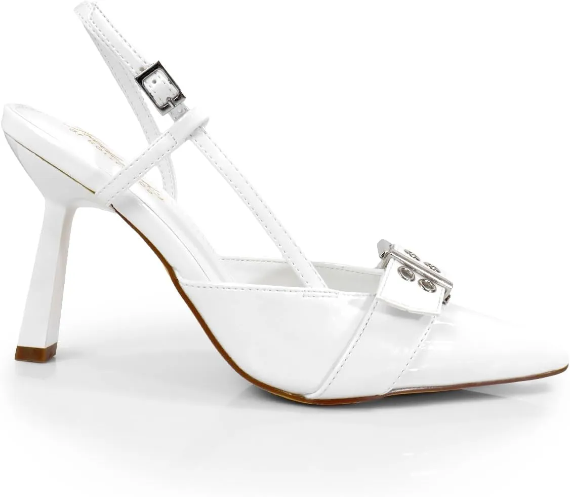 FREDERICK'S OF HOLLYWOOD Women's Square Pointed Toe Pump, FOH-Liya