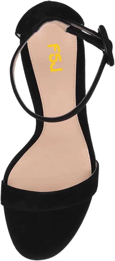FSJ Women Dressy Open Toe Ankle Strap Butterfly High Heel Sandal Strappy Date Cocktail Nightclub Pumps Shoes Size 4-16 US