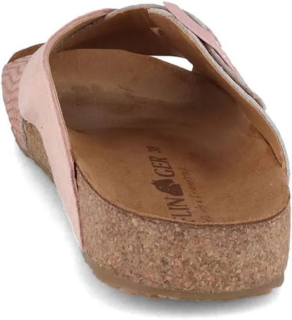 HAFLINGER Amiga Elegant Leather Sandals with Rubber Sole and Cork Latex Footbed Unisex