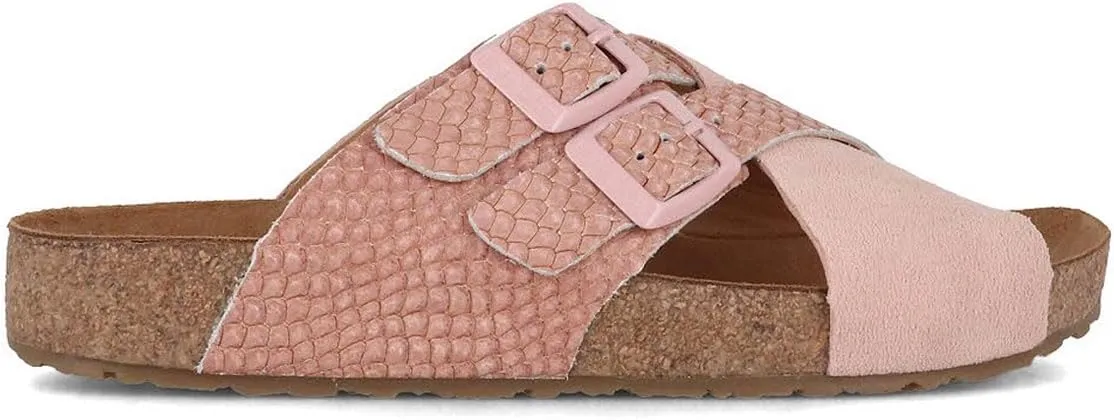 HAFLINGER Amiga Elegant Leather Sandals with Rubber Sole and Cork Latex Footbed Unisex