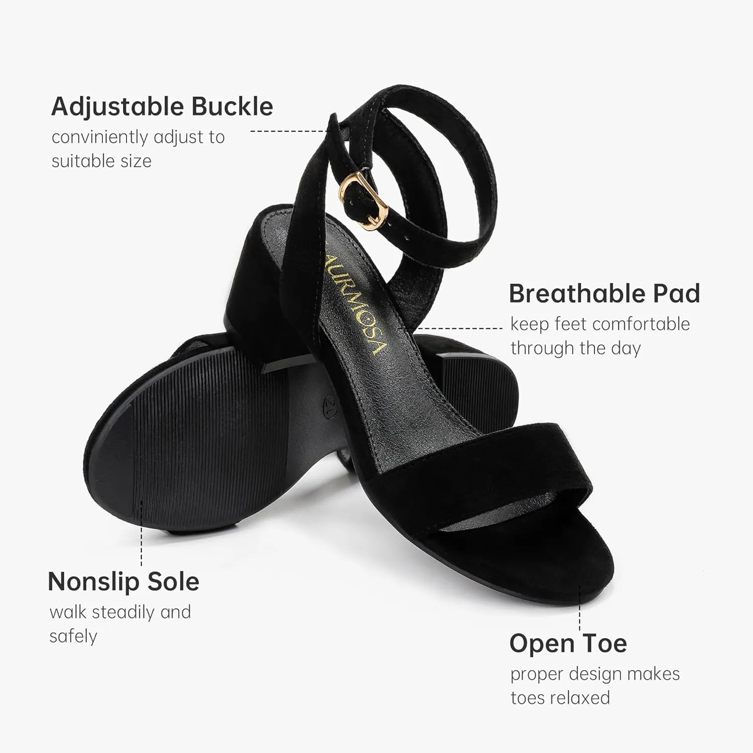 High Heels for Kids Open Toe Dress Shoes for Girls Ankle Strap Pump Shoes Flower Girl Sandals Wedding Party for Little Big Kids