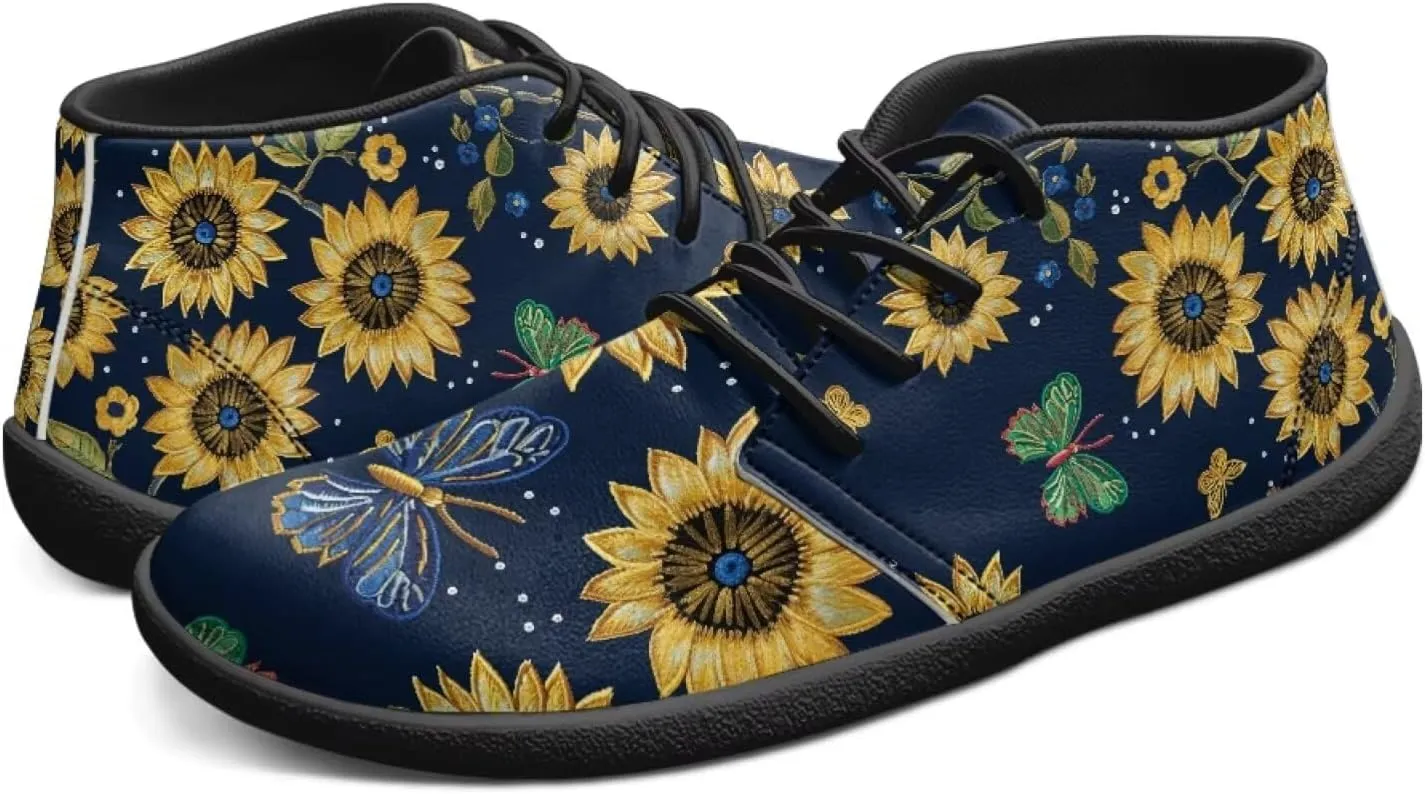 Hike Barefoot Shoes Floral Athletic Sneakers Wide Toe Box Boots Comfortable Women's Slip On Walking Shoe Running Trainer Minimalist Sneaker