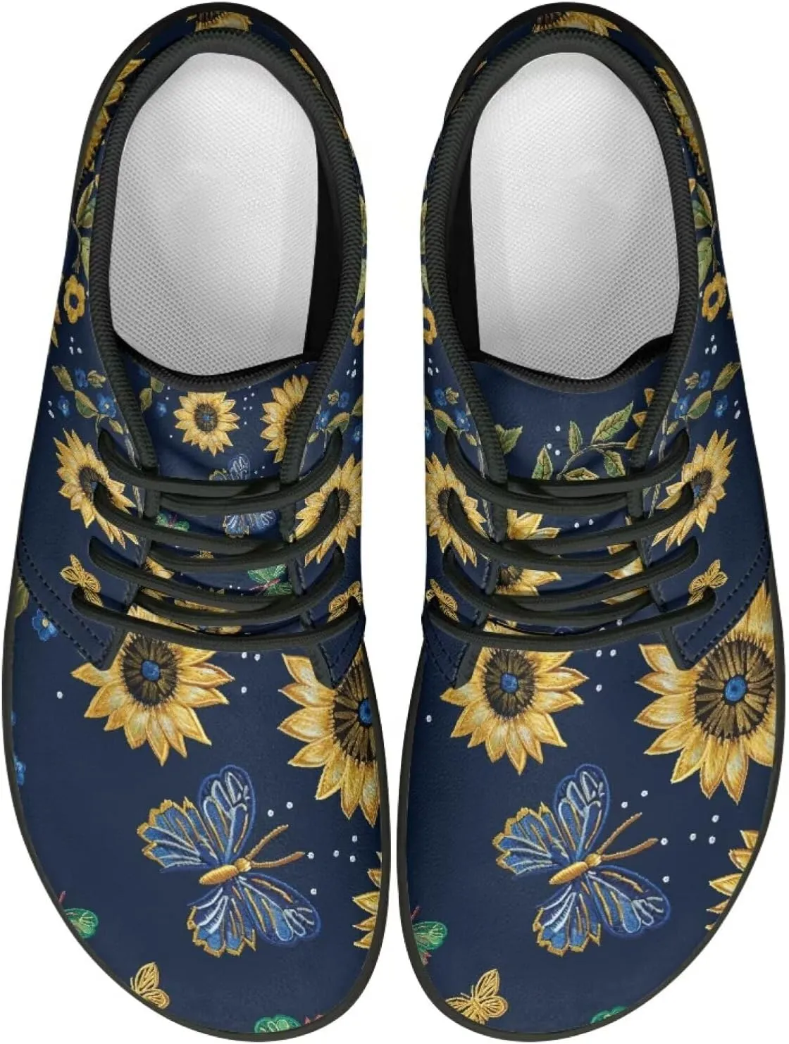 Hike Barefoot Shoes Floral Athletic Sneakers Wide Toe Box Boots Comfortable Women's Slip On Walking Shoe Running Trainer Minimalist Sneaker