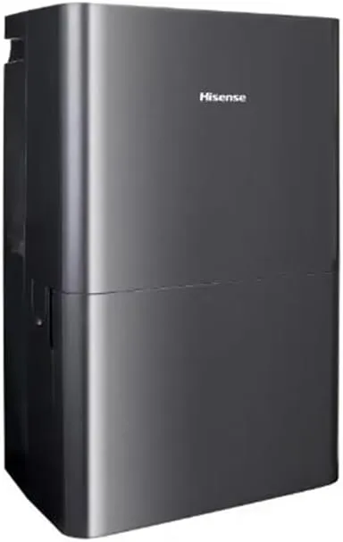 Hisense 50-Pint 3-Speed Built-in Pump Dehumidifier, 3 Modes (Auto, Continuous, Manual), LED display, Noise level 48 dB, up to 4500 sq ft, 115v – DH7021KP1G (Renewed)