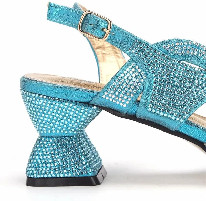 Hollow Rhinestone Wedge Heels Purse Set Elegant Evening Party Shoes Accessories