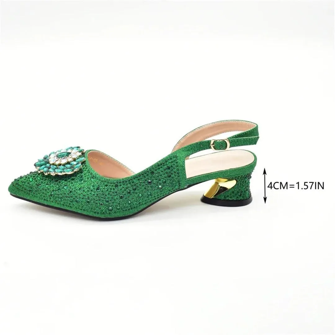 Italian Floral Applique Pumps Purse Rhinestone Trimmed Wedding Shoe Combo