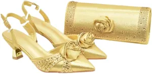 Italian Stiletto Sandals Bag Combo Nigerian Wedding High Heel Partywear Set