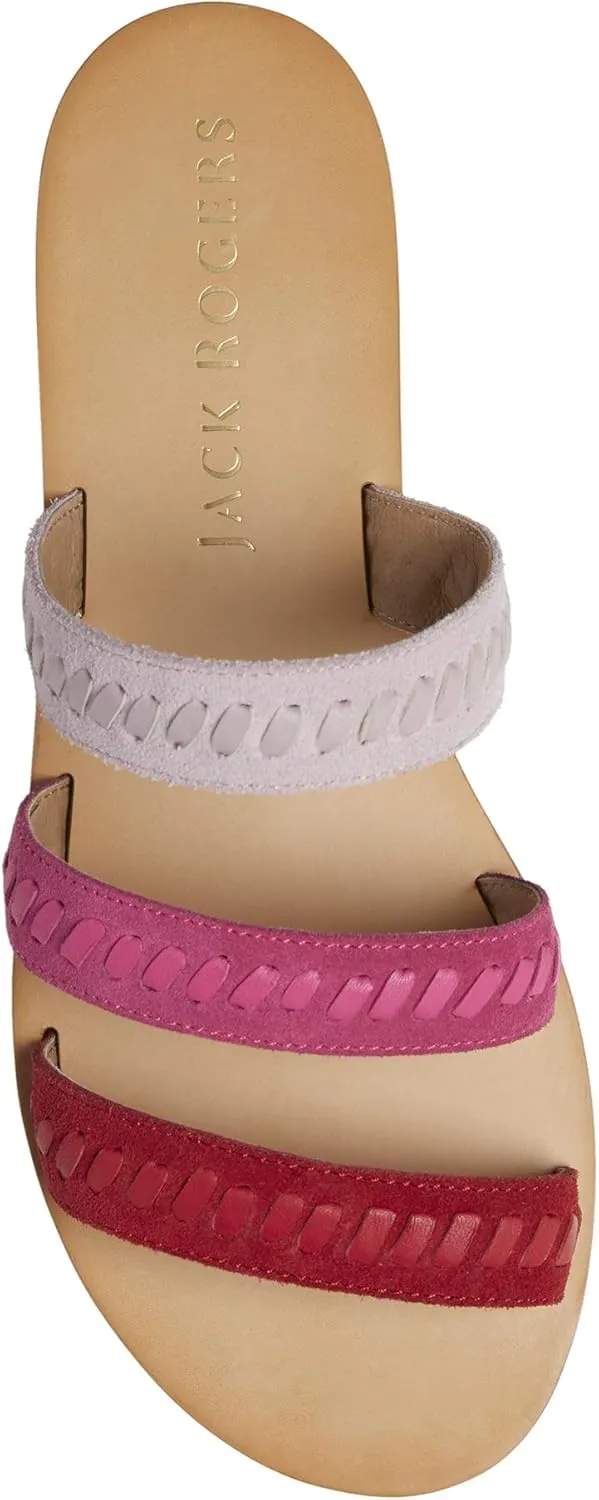 Jack Rogers Women's Amelia Sandal, Pink/Red