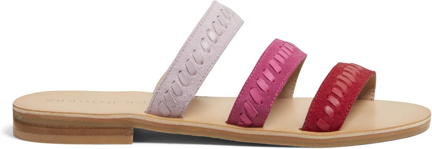 Jack Rogers Women's Amelia Sandal, Pink/Red