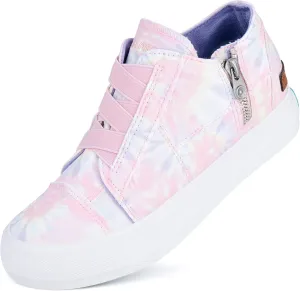 JENN ARDOR Wedge Sneakers for Women Fashion Canvas Shoes Casual Platform Hidden Heel Womens Slip On Sneaker Non Slip Side Zipper
