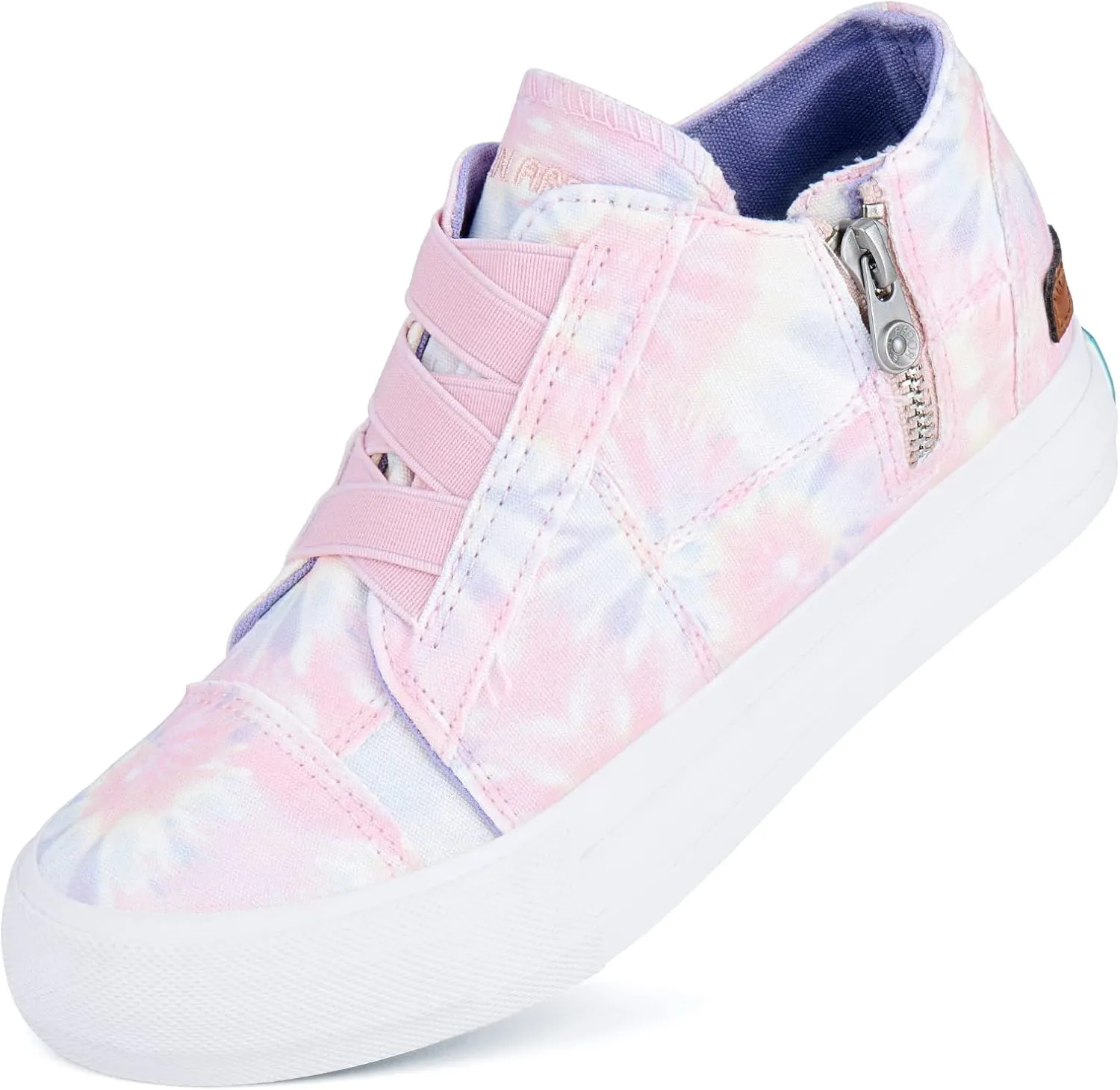 JENN ARDOR Wedge Sneakers for Women Fashion Canvas Shoes Casual Platform Hidden Heel Womens Slip On Sneaker Non Slip Side Zipper