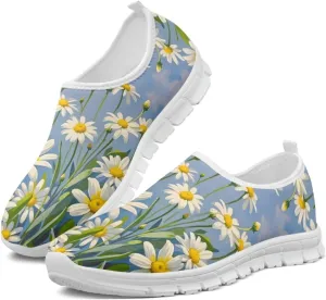 JoyLamoria Bright Blossom Walking Shoes Travel Clog Slip on Causal Loafer with Floral Print Fashion Sneakers for Men Women