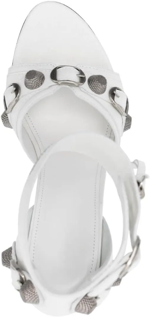 Kluolandi Women's High Stiletto Heeled Sandals with Tassel Open Toe Studded Zipper Ankle Strap High Heels Dress Pumps Shoes