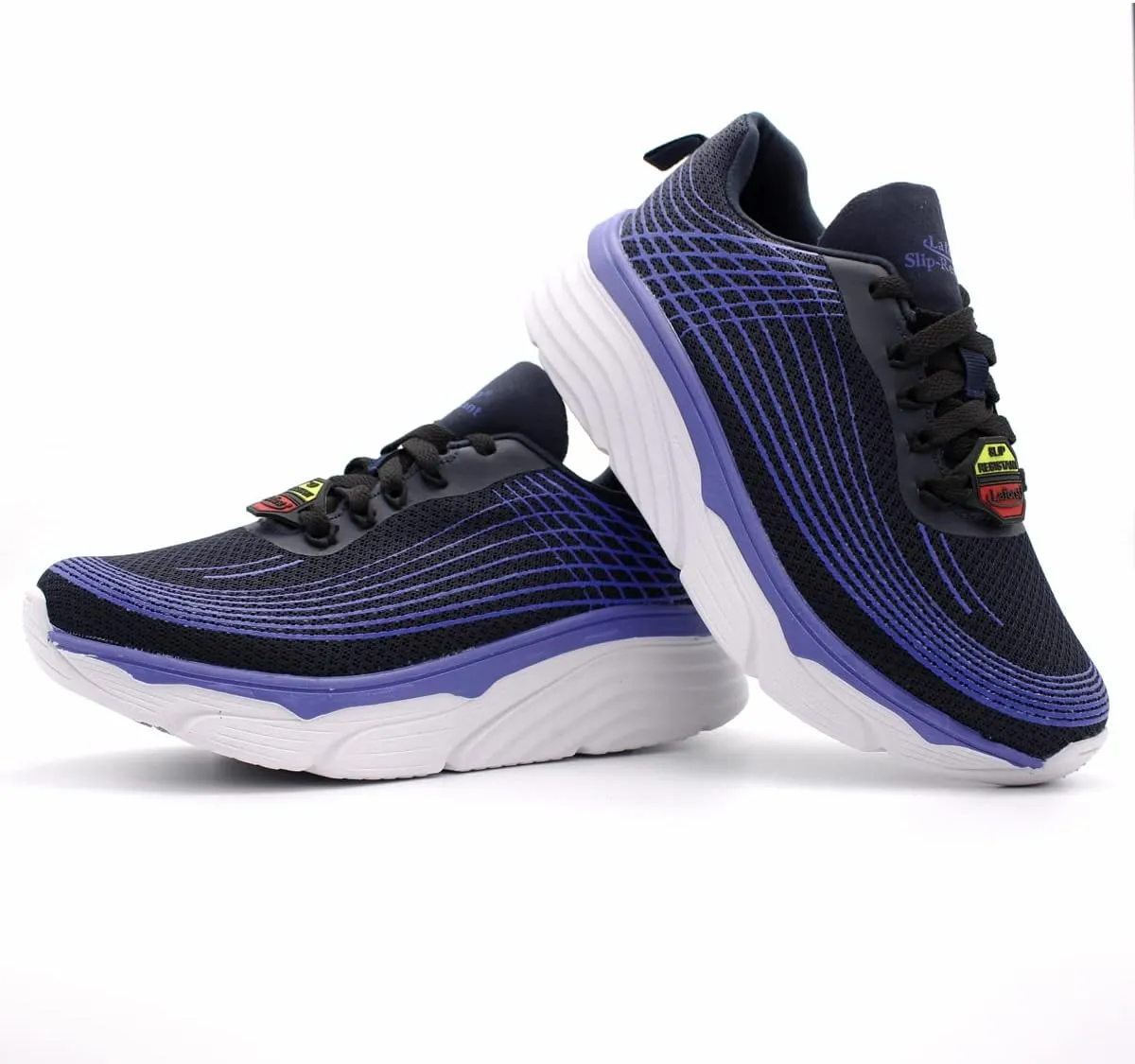 Laforst Womens Blue Fusion Xtreme Comfort Slip Resistant Sneaker