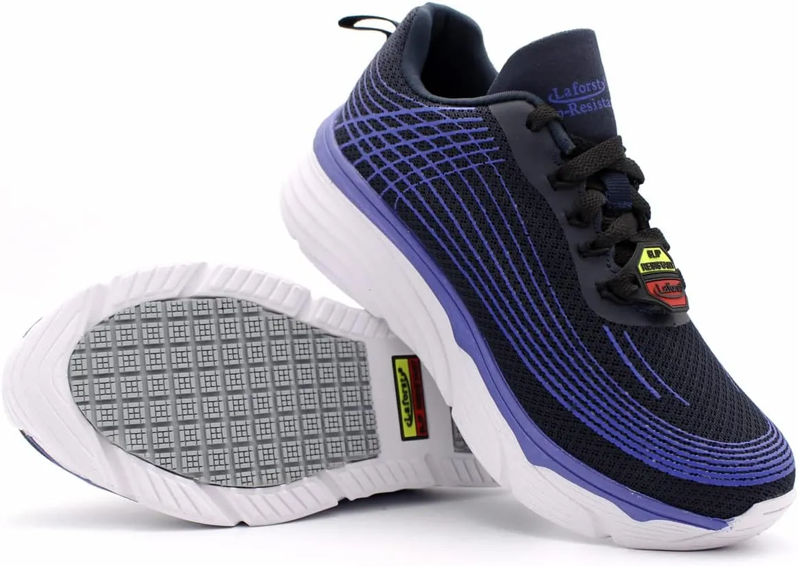 Laforst Womens Blue Fusion Xtreme Comfort Slip Resistant Sneaker
