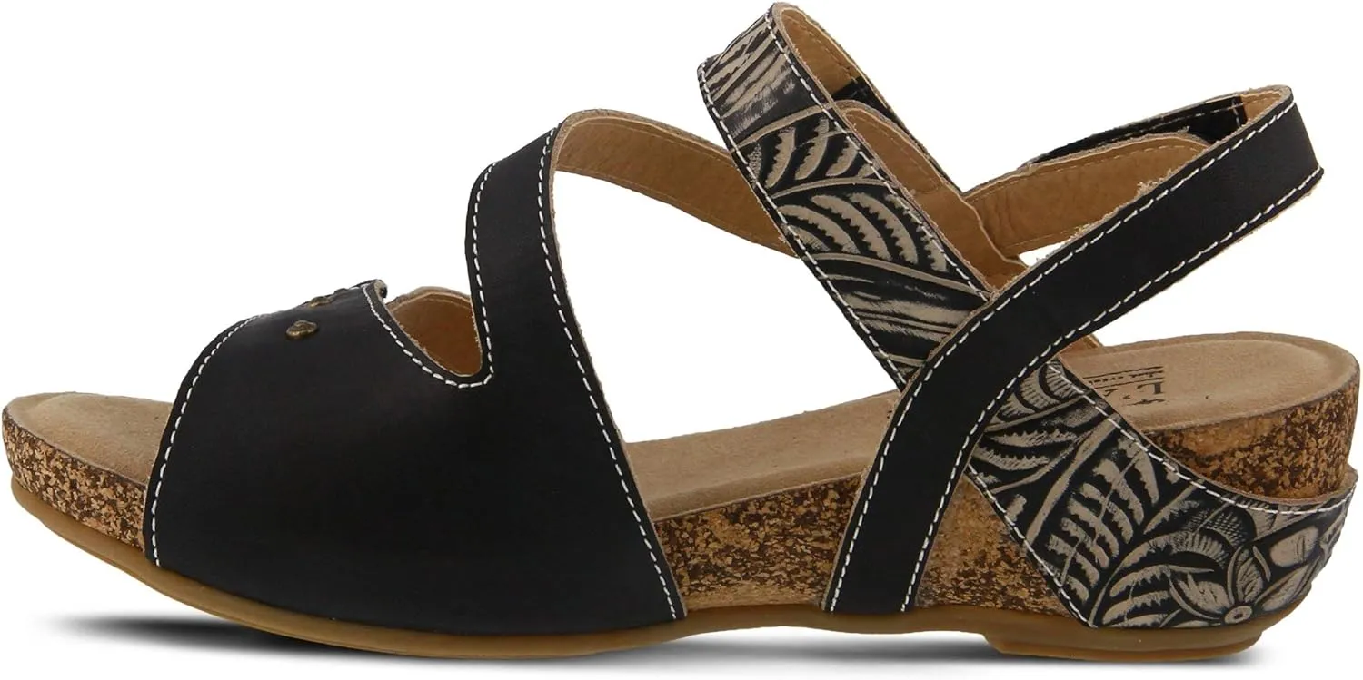 L'Artiste Women's Quilana Leather Ankle Strap Sandal