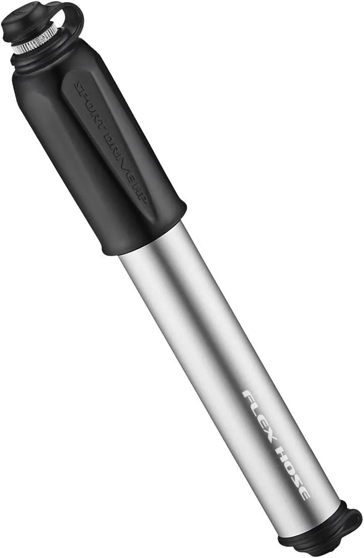 LEZYNE Sport Drive High Pressure Bicycle Hand Pump | 120psi, Presta and Schrader Compatible, Mountain & Road Bike Pump