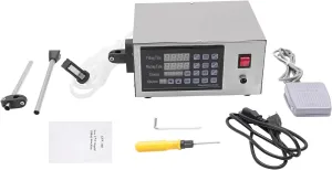 Liquid Filling Machine, 304 Stainless Steel Small Liquid Filling Machine, Modern Style Digital Display Liquid Quantitative Filling Machine 11.02 * 9.84 * 6.3in (Silver)