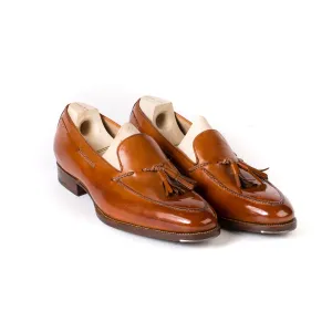Loafer "Classic Tassel" aus cognacbraunem Kalbsleder - reine Handarbeit