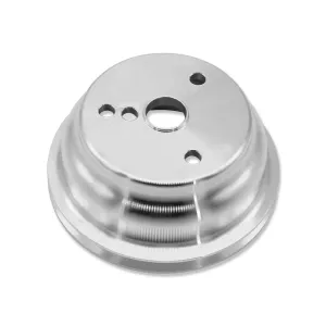 Long Water Pump Crankshaft Pulley Single Groove LWP For Chevy SBC 283 305 327 350 383 400 1955-1986 Polished Aluminum