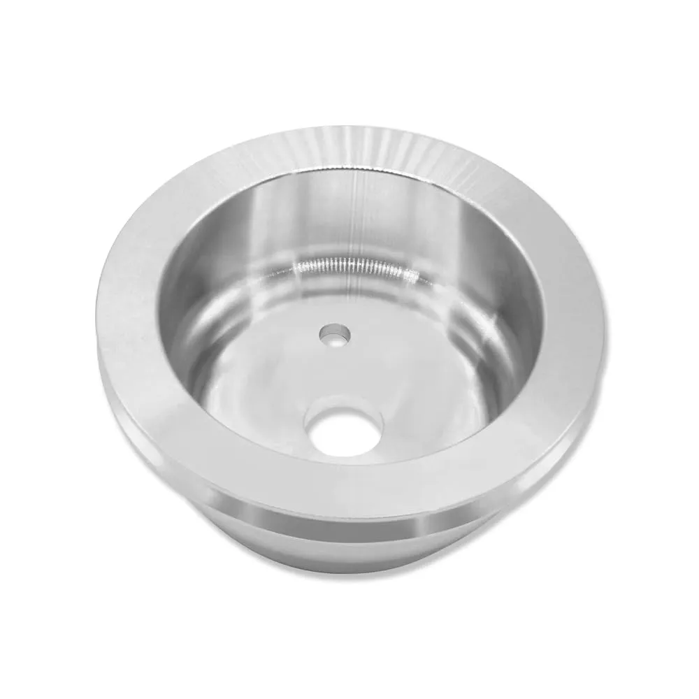Long Water Pump Crankshaft Pulley Single Groove LWP For Chevy SBC 283 305 327 350 383 400 1955-1986 Polished Aluminum