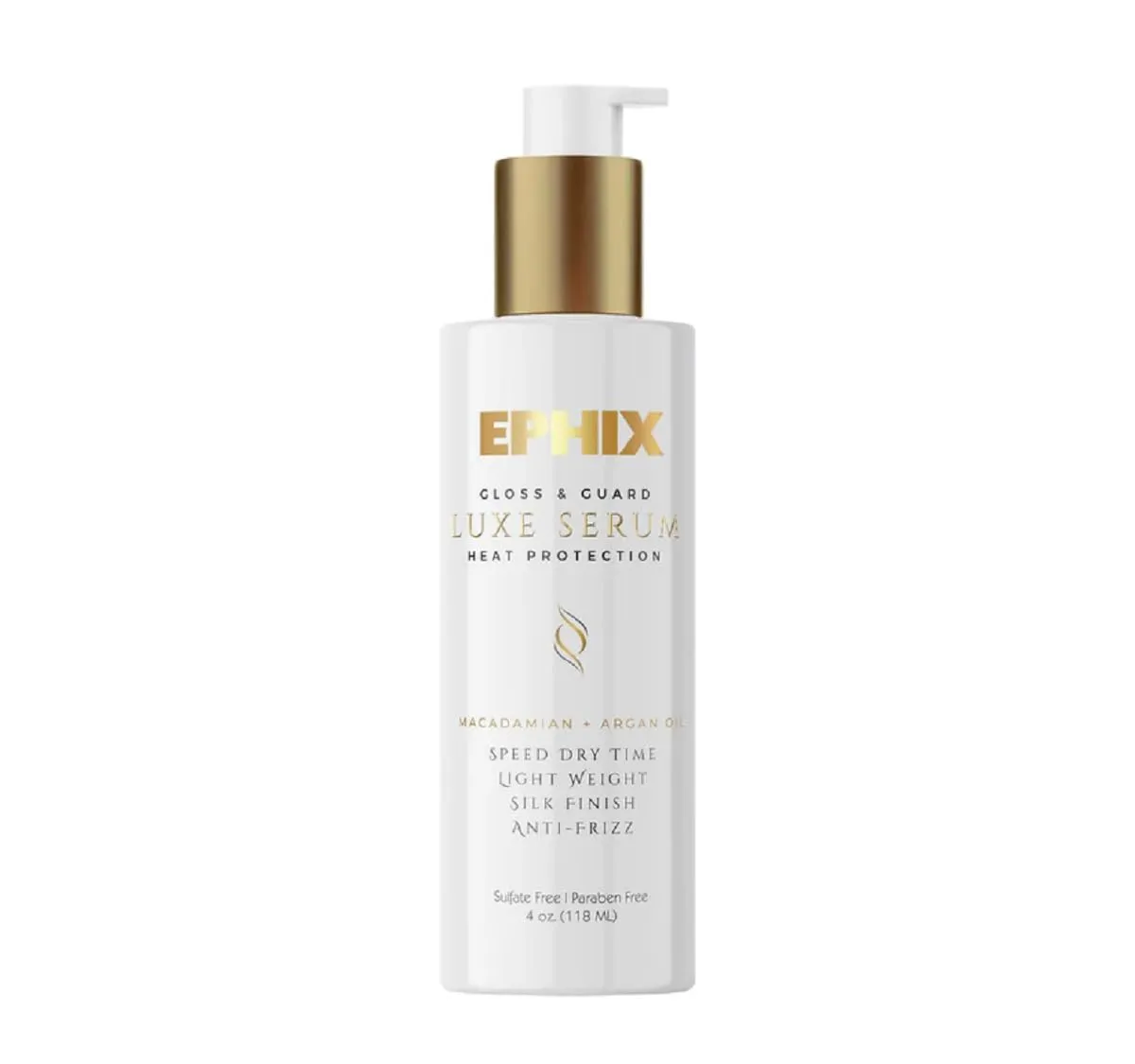 Luxe Hair Serum with Macadamia and Argan Oil, Heat Protection, Anti-Frizz, Lightweight Formula, 4 oz