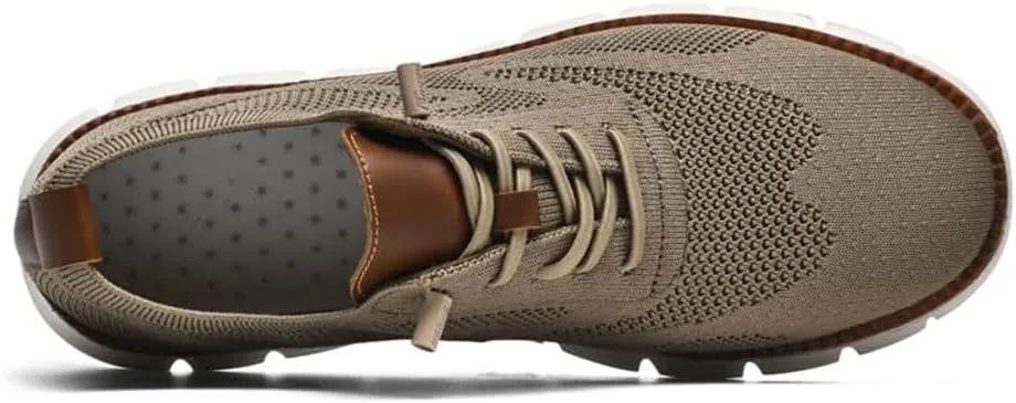 Mens Casual Dress Shoes,Breathable Lightweight Sports Shoes Mesh Shoes,Oxfords Lace Up Business Walking Shoes