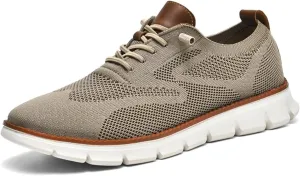 Mens Casual Dress Shoes,Breathable Lightweight Sports Shoes Mesh Shoes,Oxfords Lace Up Business Walking Shoes